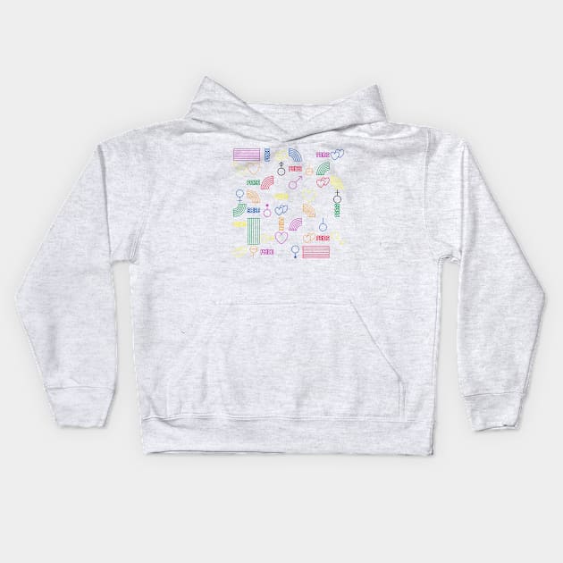 PRIDE PATTERN LGBT COMMUNITY Kids Hoodie by revolutionlove